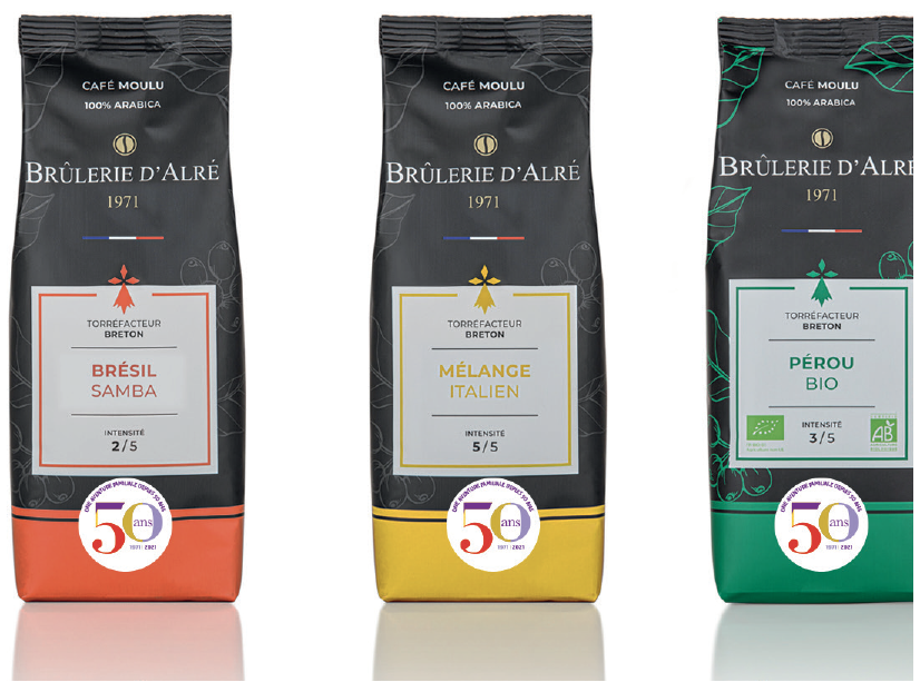 Stickers on pack – Brûlerie d’Alré ©Agence Kern